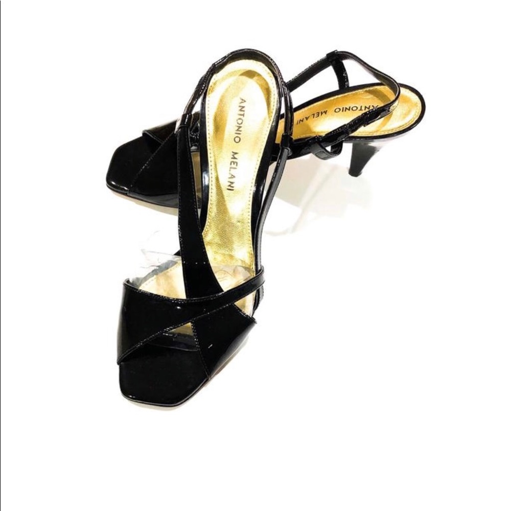 Antonio Melani Sandals Fine Patent Leather.